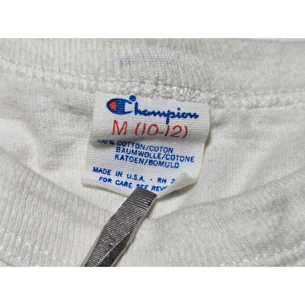Champion Collegiate Graphic T Shirt‎ Kids M 10 12 White